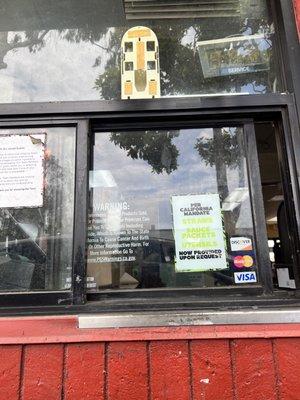 Dirty window and drive thru counter