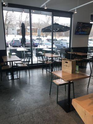 Dining area before the snow crowds showed up