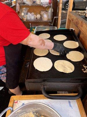 Handmade tortillas