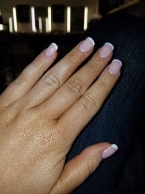 Powder dip French manicure