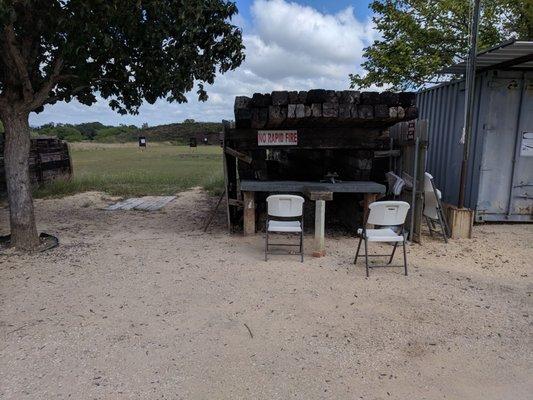 This was the rifle bay with target stands at 50 and 100 yards.