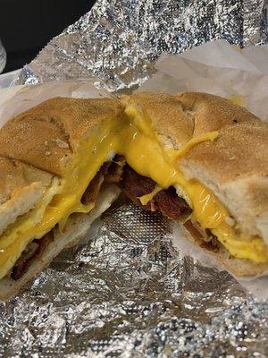 Bacon 2 Eggs on a Roll Sandwich