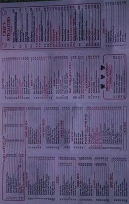 Full menu