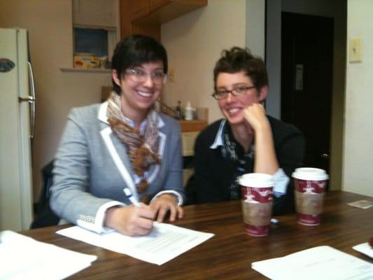 Lindsay & Nikki- Feeling the joy and happiness at the closing of their first home!