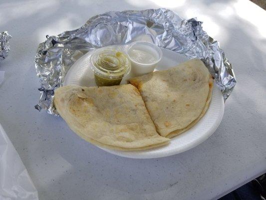 Quesadilla with chorizo