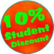 Student discount available.