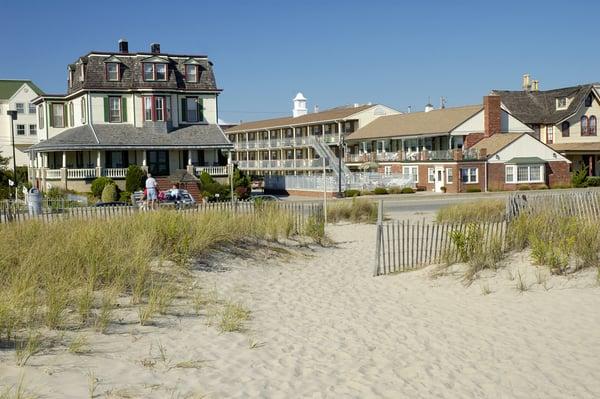 The Stockton Inns from the Beach