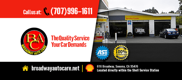 Broadway Auto Care is your go-to shop for brake repairs, scheduled maintenance, and more. Call today!