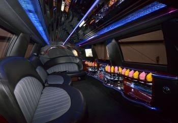 Interior of the Black Stretch Limousine