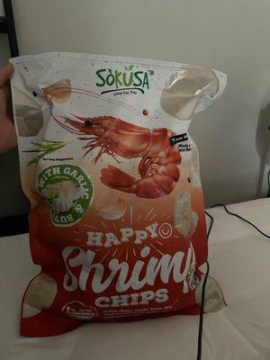 SHRIMP CHIPS?! Say lesss! These taste really good!