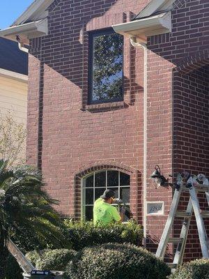 Before and after. Beautiful top window is more attractive and vastly more efficient than the old window in the bottom of this picture.