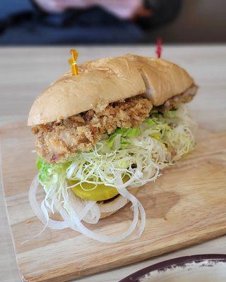 Katsu sandwich with BBQ sauce