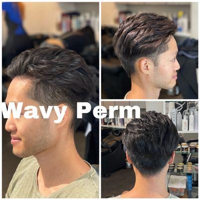 Men's wavy perm