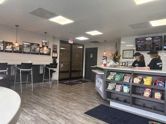 Inside area. Clean and lots of seating! New location in Lombard!