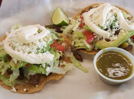 Killer Asada Tostsdas at $2.99 each. Grab a beer out of the cooler and it doesn't get much better!