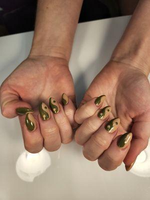 Russian manicure, nail art