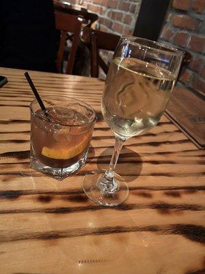 Old fashion and Pinot Grigio. A part of the the $6 specials.