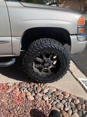 New front tires for $398.99 each.