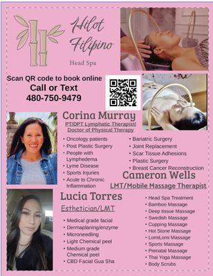 Come visit us for Facial or Lymphatic Massage