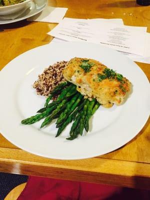 Garlic Parmesan Mahi mahi with quinoa