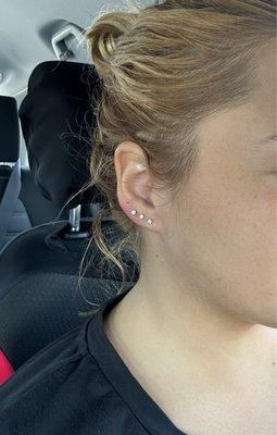 3rd lobe piercing by Angel