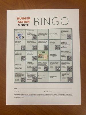 September is Hunger Action Month! (Sep 2022)