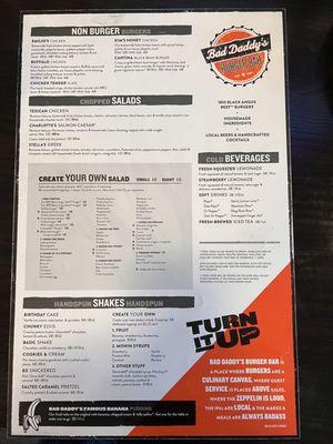 Menu back