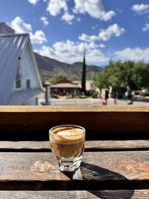 Cortado with a view