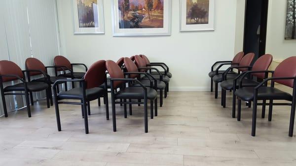 No one in the waiting room. I was the only paitent there and was in and out in less then an 40 minutes.