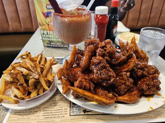 10 Texas Size Hennessey Wings w/Fries