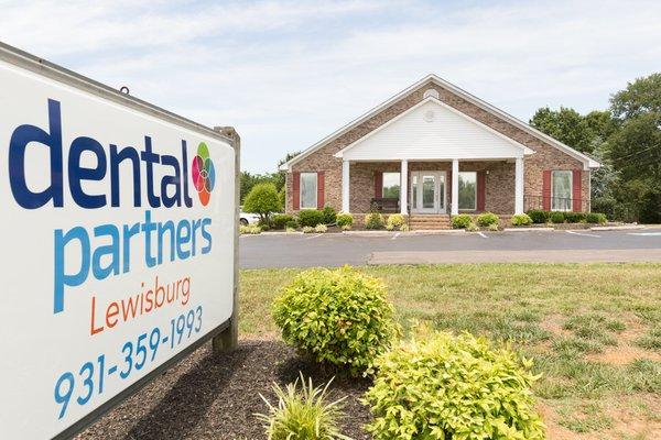 Dental Partners Lewisburg office located at 1360 S. Ellington Pkwy., Lewisburg, TN