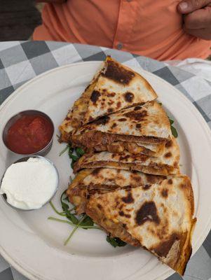 Pulled pork quesadilla