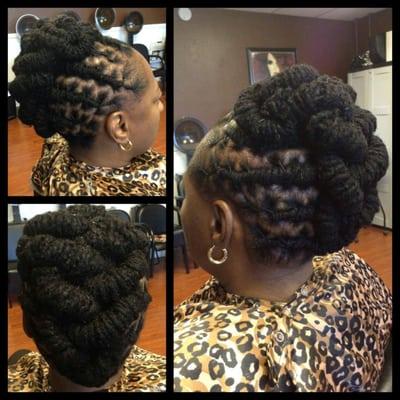 Loc ret wist into updo