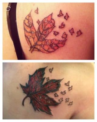 Amazing touch up! (The first one was NOT done by someone at NorCal Ink) Touch up done by Cat.