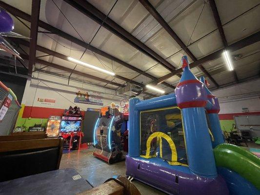 Toddler bounce house and arcade games