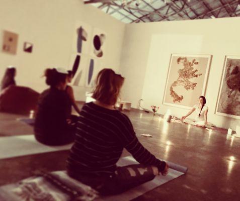 Candlelight Meditation sessions in an art gallery