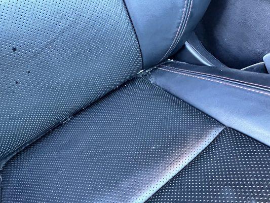 Seats barely vacuumed