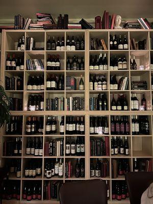 Wall of wine and books!