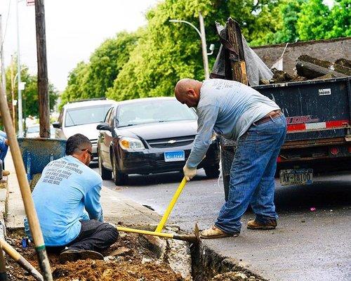 New sidewalk. Step # 1: Demo and remove all existing concrete. #QuickFixUp