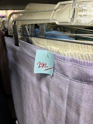 $2.92 for pants with the tag still on them