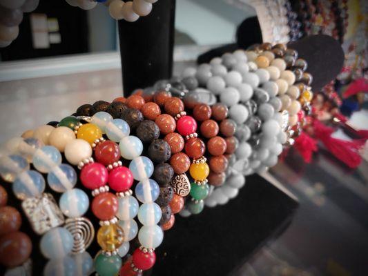 Locally made beads jewelry at our store.