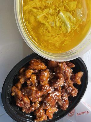 Sesame Chicken Combo (Egg Drop Soup for 1)