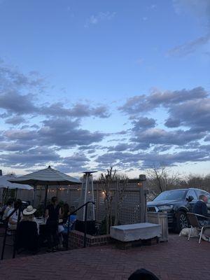 Patio at dusk