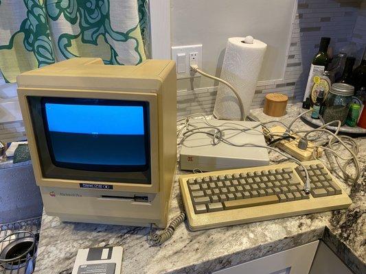 One of our older Macintosh computers.