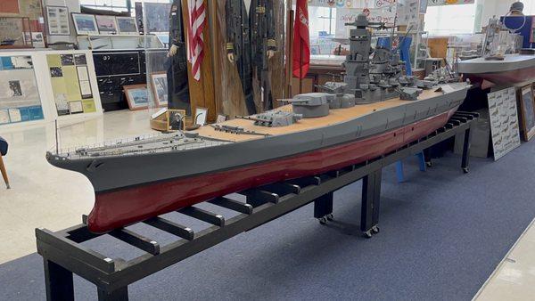 They have a huge Battleship Yamato model