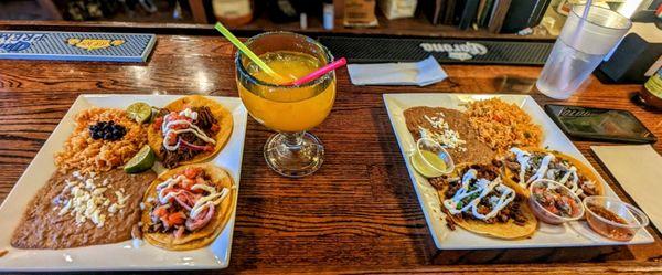 Tacos and a margarita