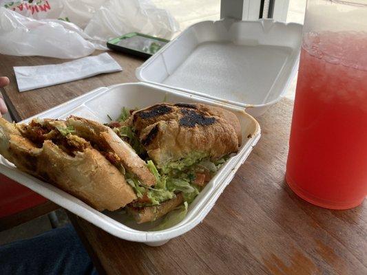 Hubby got a torta and sandía