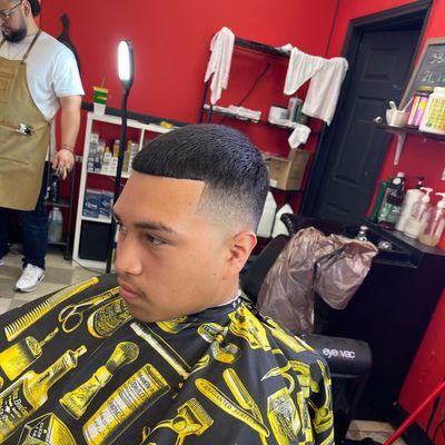 Any fade can be done here at marqblendz barbershop