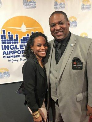 Mrs L & Chamber of Commerce Inglewood/LAX Area President Erick Holly @ The Miracle Theater Networking Mixer