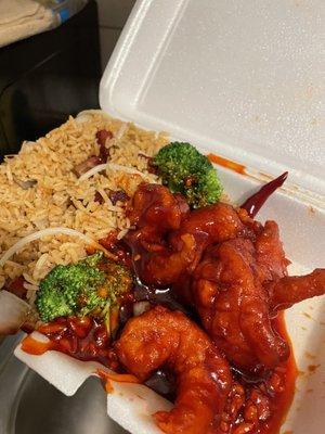 General Tso's shrimp